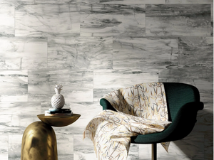 PETRIFIED WOOD WHITE - Porcelain stoneware wall/floor tiles with marble effect _ MARINER