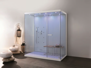 WELLBOX - Multifunction glass and aluminium shower cabin _ MEGIUS