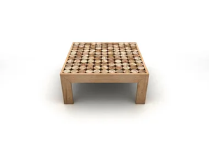 SOFIA - Low square solid wood coffee table _ MG12