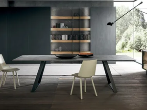 BLADE - Rectangular stone dining table _ MODULNOVA