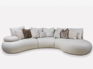 BAHIA ROYAL - Curved nabuk sofa _ MORADA