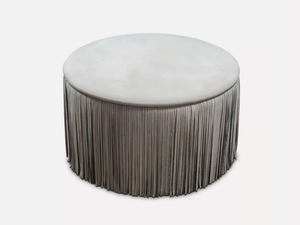 TAGLIA - Round nabuk pouf _ MORADA