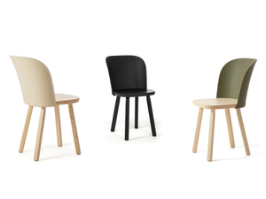 ALPINA - Beech chair with backrest in bio-based plastic _ Magis