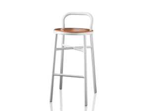 PIPE - Aluminium stool with footrest _ Magis