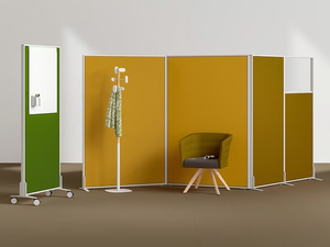 ISOLA - Freestanding mobile modular office screen _ Manade