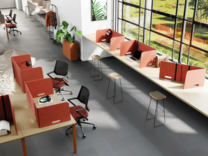 OASIS FOLD - Sound absorbing recycled PET desktop partition _ Manade