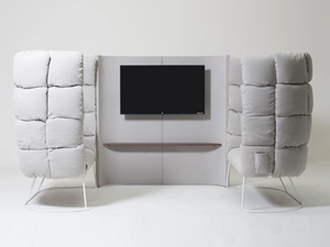 UNDECIDED - Acoustic sofa with high back _ Manerba