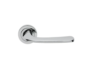 GO-GO - Brass door handle on rose with lock _ Manital