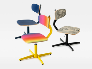 TYPO LIMITED EDITION - Swivel wooden office chair with 4-Spoke base _ Mara