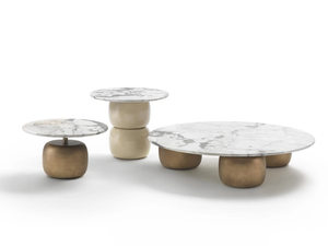 LUA - Round marble coffee table _ Marelli