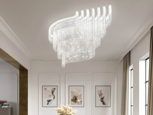 GALASSIA R2 SNG - LED ceiling lamp with crystals _ Masiero