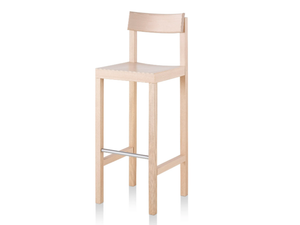 MC14 PRIMO - High beech stool with back _ Mattiazzi