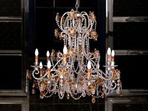 L269 - Wrought iron chandelier with crystals _ Mechini