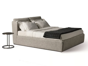 KIRA - Fabric double bed with removable cover with upholstered headboard _ Meridiani