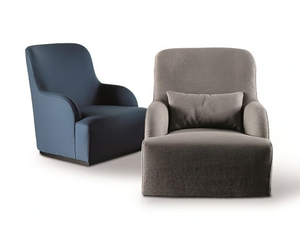 LIU SKIN - Bergere upholstered fabric armchair _ Meridiani