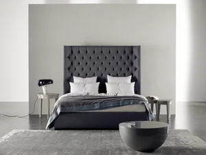 TURMAN - Fabric double bed with tufted headboard _ Meridiani