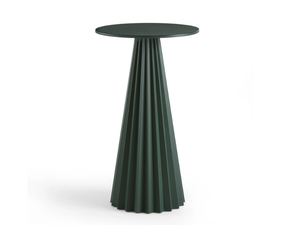 PLISSÉ H103 - Round metal high table _ Midj