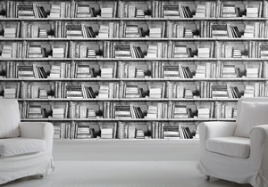 PHOTOCOPY BOOKSHELF - Vinyl wallpaper _ Mineheart