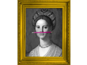 THE PINK PENCIL - Canvas print _ Mineheart