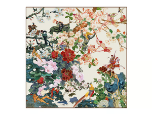 SAVE EMPRESS WU - Square polyamide rug with floral pattern _ Mineheart