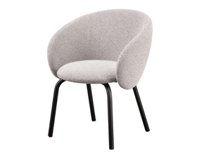 NEBULA TUBE - Upholstered fabric chair with metal base _ Miniforms