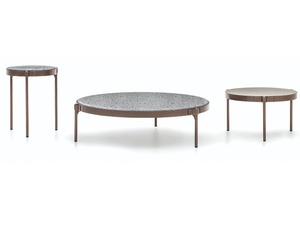 TAPE CORD OUTDOOR - Round stone outdoor coffee table _ Minotti