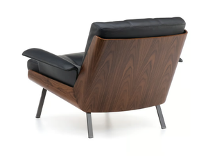 DAIKI - Leather armchair with armrests _ Minotti