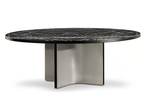 MARVIN - Round marble dining table _ Minotti