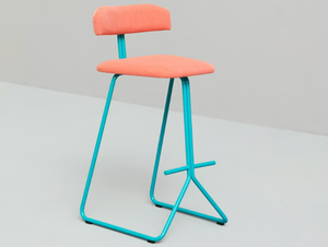 RIDER - High iron stool with back _ Missana