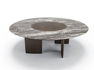 ALA NEW - Round marble table with Lazy Susan _ MisuraEmme