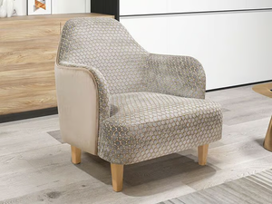 GRETA - Velvet easy chair with armrests _ MitoHome