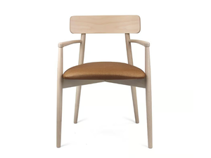 P FUTURA/I - Stackable beech chair with armrests _ Modonutti