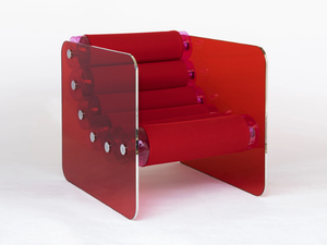 EXCLUSIVE MW 02 TRANSPARENT - RED FIRE - Armchair with armrests _ Mojow