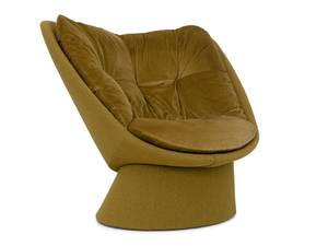 FABIAN - Fabric armchair with base made of recycled plastic _ Montis