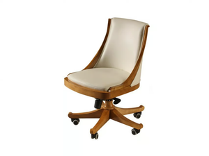 PRESIDENT - Swivel cherry wood executive chair with castors _ Morelato