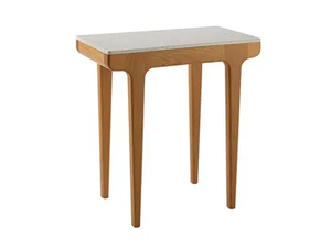 MODENA - Rectangular wooden side table with terrazzo top _ Morgan