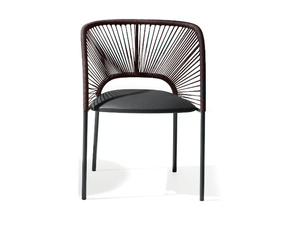 YUMI - Chair with armrests and woven back _ Moroso