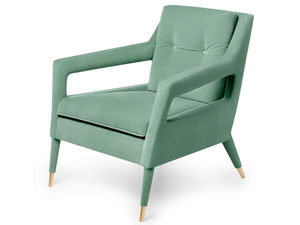 CHANTAL - Upholstered velvet armchair with armrests _ Munna