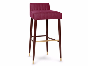 CHARLOTTE - High fabric stool with footrest _ Munna