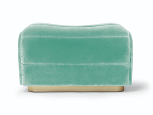 NEWMAN - Upholstered rectangular velvet pouf _ Munna