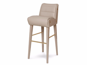 NEWMAN - High leather stool with footrest _ Munna