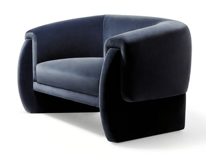 LUKE - Upholstered velvet armchair with armrests _ Munna