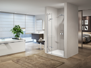 GALA 1B - Niche shower cabin with hinged door _ NOVELLINI