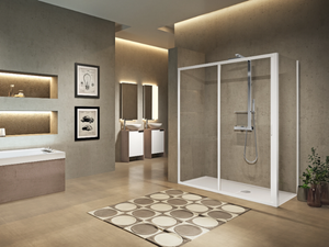 LUNES 2P - Corner shower cabin with sliding door _ NOVELLINI