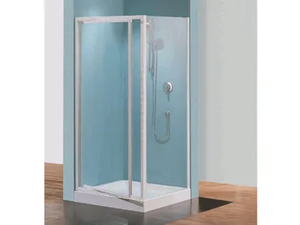 TRIS F - Corner shower cabin with pivot door _ NOVELLINI