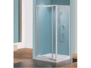 TRIS G - Corner shower cabin with pivot door _ NOVELLINI