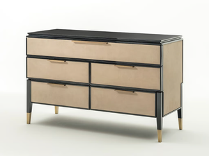 CASTELLO SC5095 - Leather chest of drawers _ OAK