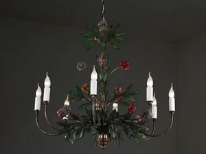 VASO FIORITO - Wrought iron chandelier _ OFFICINACIANI