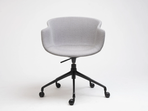 BAI - Swivel chair with castors with 5-spoke base _ ONDARRETA