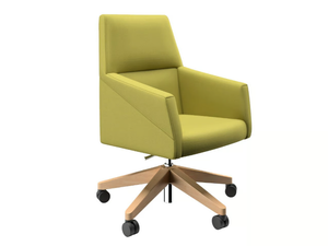 RAY - Fabric executive chair with wooden base _ Ofifran